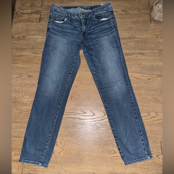 American Eagle Outfitters Denim - American Eagle Outfitters Dark Blue Straight Leg Skinny Jeans 14R